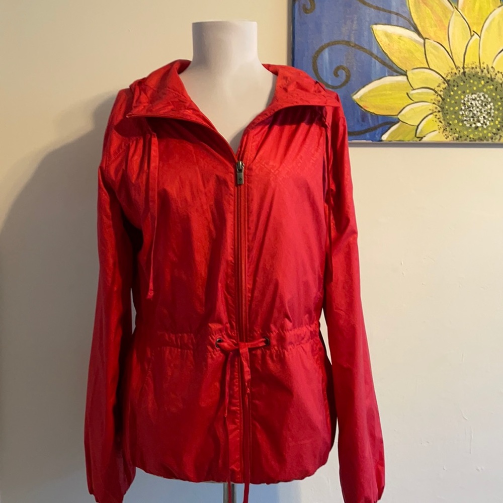 Columbia- hooded full zip wind breaker jacket